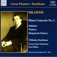 Brahms: Piano Concerto No. 2 / Waltzes, Op. 39 (Backhaus) (1932-1939)