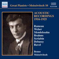 Moiseiwitsch, Benno: Acoustic Recordings 1916-1925