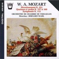 Mozart : Divertissement, Quatuors à cordes, Symphonie