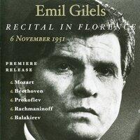 Emil Gilels: Recital in Florence (1951)