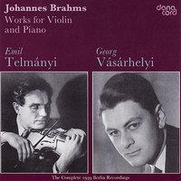 Brahms: Works for Violin and Piano