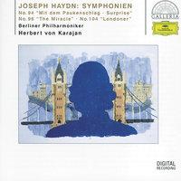 Haydn: Symphonies No. 94 "Surprise"; No. 96 "The Miracle"; No. 104