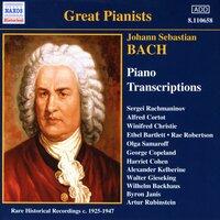 Bach, J.S.: Piano Transcriptions, Vol. 1 (Great Pianists) (1925-1947)