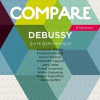 Debussy: Clair de lune, Richter vs. Fennell vs. Shafran vs. Lagoya vs. Adler vs. Ansermet vs. Gieseking vs. Tagliaffero vs. Heifetz