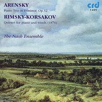 Arensky: Trio in D minor, Rimsky-Korsakov: Quintet for Piano and Winds