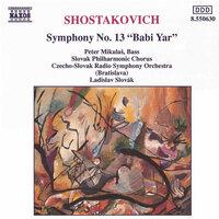 Symphony No. 13 in B-Flat Minor, Op. 113 "Babi-yar": I. Babi Yar