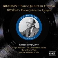 Brahms: Piano Quintet, Op. 34 - Dvořák: Piano Quintet No. 2, Op. 81
