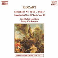 Mozart: Symphonies Nos. 40, 28 and 31