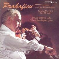 Prokofiev, S.: Violin Sonata No. 1 / 5 Melodies