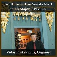 Part III from Trio Sonata No. 1 in Eb Major, BWV 525