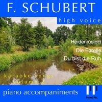 Schubert Songs Karaoke V.2 High, Piano Accompaniments