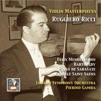 Violin Masterpieces: Ruggiero Ricci Plays Mendelssohn, Sarasate & Saint-Saëns
