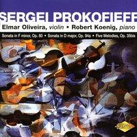 Prokofief: Violin Sonata in F Minor / Violin Sonata in D Major / 5 Melodies