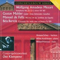 Mozart: Symphony No. 25 - Mahler: Lieder - Falla: Noches en los jardines de Espana - Bartok: Viola Concerto