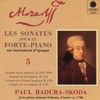 Mozart: Les sonates pour le forte-piano sur instrument d'époque, Vol. 5