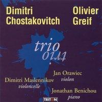Shostakovich: Trio No. 2, Op. 67 & Olivier Greif: Trio