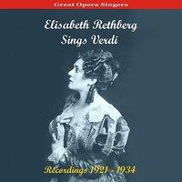 Great Opera Singers /  Elisabeth Rethberg Sings Verdi / Recordings 1921 - 1934