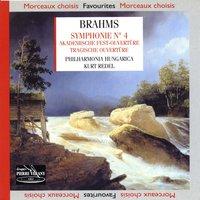Brahms : Symphonie n°4  Akademische, Fest-Ouverture,  Tragische Ouverture