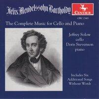 Mendelssohn, Felix: Cello Music (Complete)