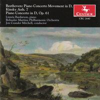 Beethoven, L. Van: Piano Concertos - Op. 61A, Anh. 7