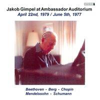 Jakob Gimpel at Ambassador Auditorium, Vol. 3 (1979, 1977)