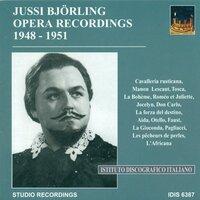 Opera Arias (Tenor): Bjorling, Jussi - Mascagni, P. / Puccini, G. / Gounod, C.-F. / Godard, B. / Verdi, G. / Bizet, G. (1948-1951)