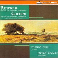 Respighi: Violin Sonata in B Minor / Ghedini: Violin Sonata No. 2