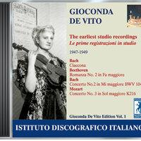 De Vito, Gioconda: Earliest Studio Recordings (1947-1949)