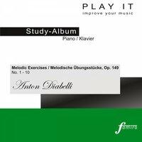 Play It - Study Album - Piano / Klavier; Anton Diabelli: Melodic Exercises / Melodische Übungsstücke, Op. 149, No. 1 - 10 (Piano Four Hands / Klavier Vierhändig)