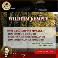Wolfgang Amdeus Mozart: Piano Sonate Nr. 11 A-Dur KV 331 - Rondo for Piano and Orchestra, K. 382 - Piano Concerto No. 20 in D Minor, K. 466