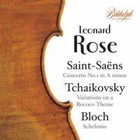 Saint-Saëns, Tchaikovsky & Bloch: Cello Works