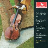 Cello Recital: Karen Buranskas - Hindemith, P. / Cassado, G. / Crumb, G. / Stevens, H.