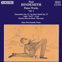 Hindemith: Piano Works, Vol.  1