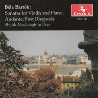Bartók: Sonatas for Violin and Piano - Andante - First Rhapsody