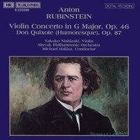 Rubinstein: Violin Concerto, Op. 46 / Don Quixote, Op. 87