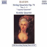 Haydn: String Quartets Op. 71, Apponyi Quartets
