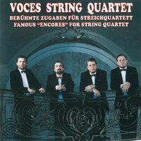 Famous encores for string quartet