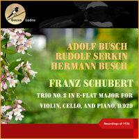 Franz Schubert: Trio No. 2 In E-Flat Major for Violin, Cello, and Piano, D.929