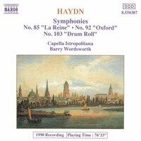 Haydn: Symphonies, Vol.  5 (Nos. 85, 92, 103)