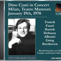 Ciani, Dino: Concert in Teatro Manzoni, Milan (19 January 1970)