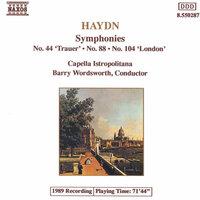 Haydn: Symphonies, Vol.  3 (Nos. 44, 88, 104)