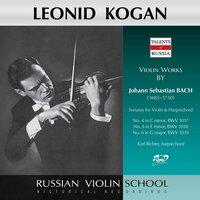 J.S. Bach: Violin Sonatas Nos. 4-6, BWVV 1017-1019