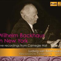 Backhaus, Wilhelm: Live recordings from Carnegie Hall (New York)