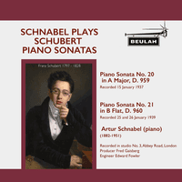 Schnabel Pays Schubert Piano Sonatas