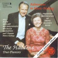 Piano Duo Recital: Haddens - Bach, J.S. / Mozart, W.A. / Rachmaninov, S. / Milhaud, D. / Gershwin, G.