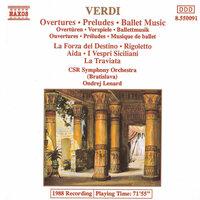 Verdi: Overtures / Preludes / Ballet Music