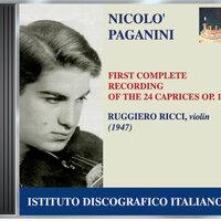 Ricci, Ruggiero: First Complete Recording of Paganini's 24 Caprices, Op. 1 (1947)