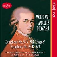 Mozart: Symphonies No. 38, K. 504 " Prague " & No. 39, K. 543