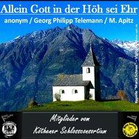 Allein Gott Flöte + Violine + Orgel Telemann (Köthener Schlossconsortium) [Noten kostenlos: noten-apitz.de]