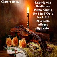 Piano Sonata No 1 in F Op 2 No 1. III Menuetto Allegro Spiccato